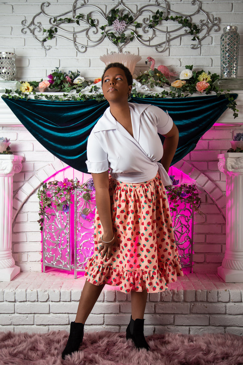 Scattered Strawberries Skirt