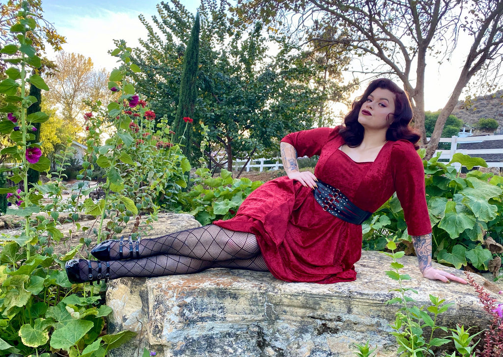 Gertie Dress in Cranberry